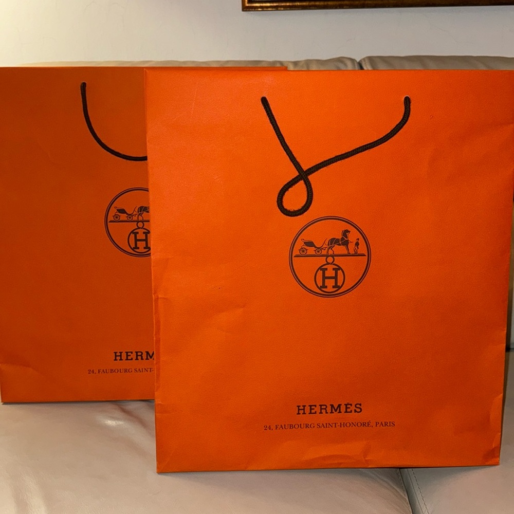 Hermes shopping bags. Large size.